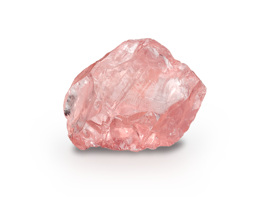 85065_roseQuartz_rough_hero. Uncut Rose Quartz