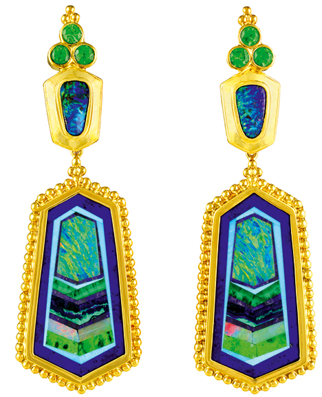 Tsaritsa earrings by Paula Crevoshay.