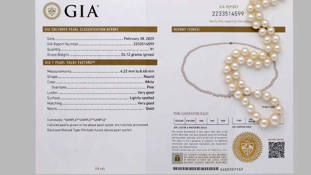 GIA is introducing an expanded approach to evaluating nacre on all pearl classification reports