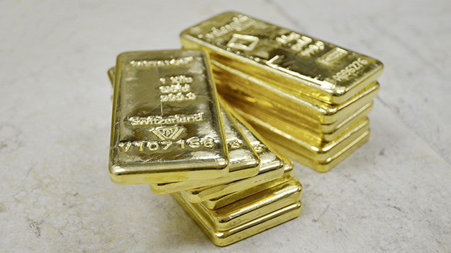 Gold bars representing Shanghai Gold Exchange