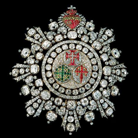 Badge from Portuguese crown jewels with Brazilian diamonds