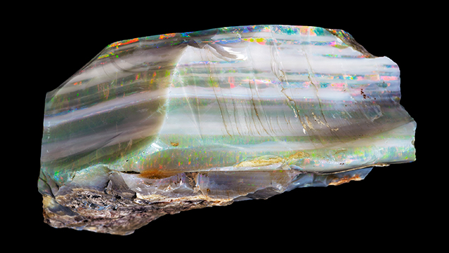 Color bars and potch in opal