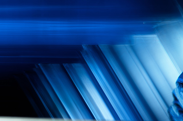 Banded, milky clouds