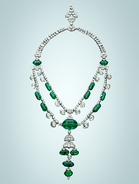 Maharaja of Indore emerald necklace