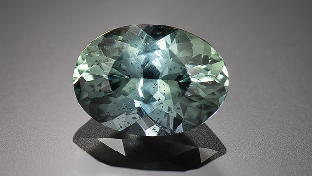 Blue-green sapphire from Eldorado Bar in Montana.