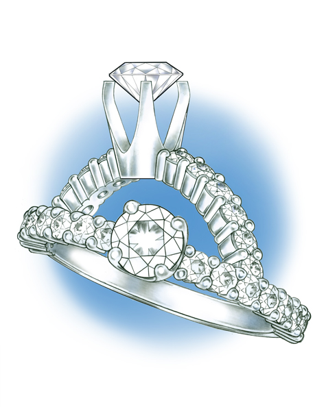 Quality Assurance Benchmarks highlight workmanship of semi-finished and finished platinum jewelry. Consumers are more satisfied with their jewelry when diamonds or other stones do not loosen or become dislodged. These two examples illustrate methods for evaluating the quality and durability of platinum prongs and settings.