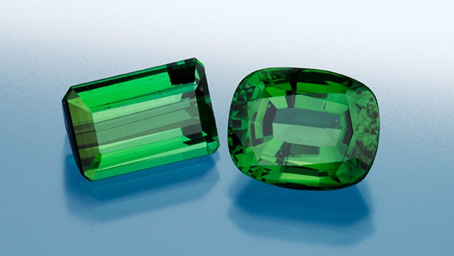Elbaite (left) and uvite (right), identified by LA-ICP-MS.