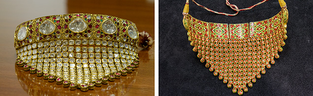 Traditional Indian wedding jewelry, finished on both sides