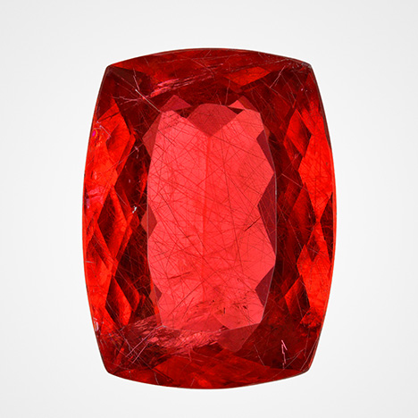 Vivid orangy red rhodonite.