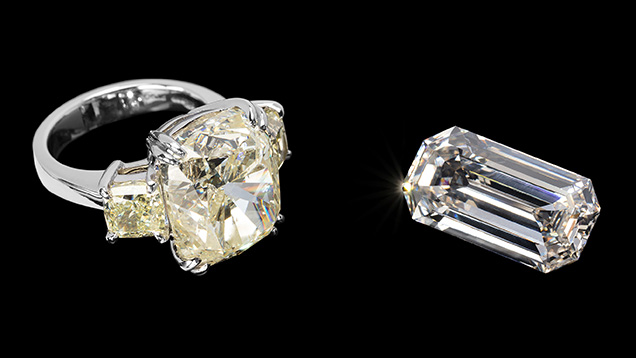 Freedom diamond from Colorado (left) and Uncle Sam diamond from Arkansas (right). 