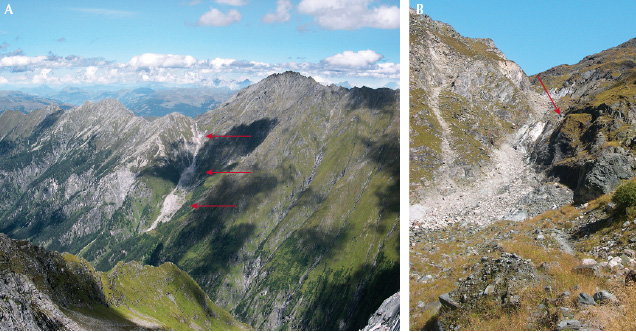 The mountain range above the Habach Valley