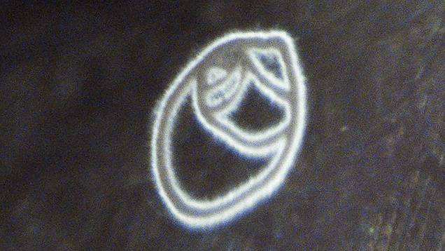 Laser marking in a spiral shape.