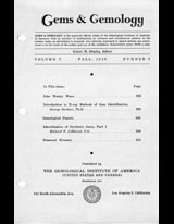 Gems & Gemology, Fall 1946, Vol. 5, No. 7