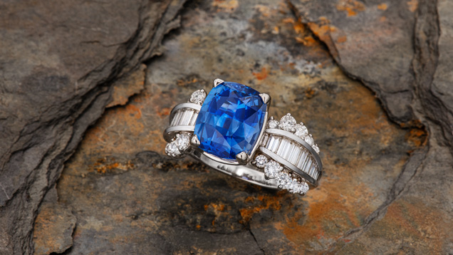 Sri Lankan sapphire ring