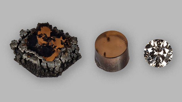 As-grown, laser-cut, and heat-treated CVD synthetic diamonds