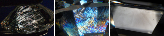 Interference colors in CVD synthetic and natural diamonds