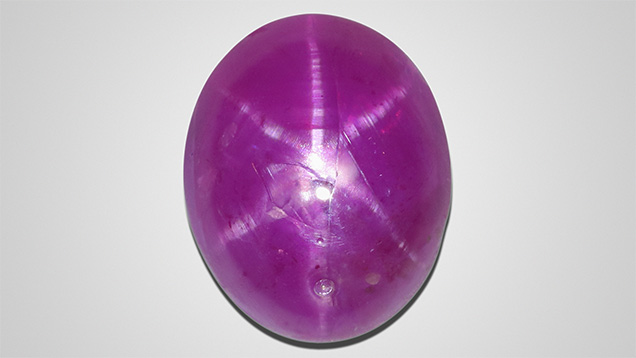 A 5.35 ct Burmese star ruby. A 5.35 ct Burmese star ruby.