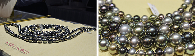 “Wave” Tahitian cultured pearl necklace