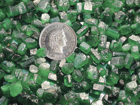 Color saturation of Swat emerald crystals from the Mingora mine