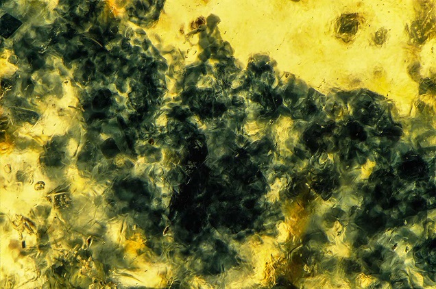 A selection of photomicrographs of spinel as an inclusion.