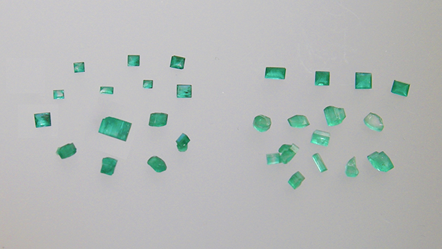 Synthetic emeralds grown by Nacken