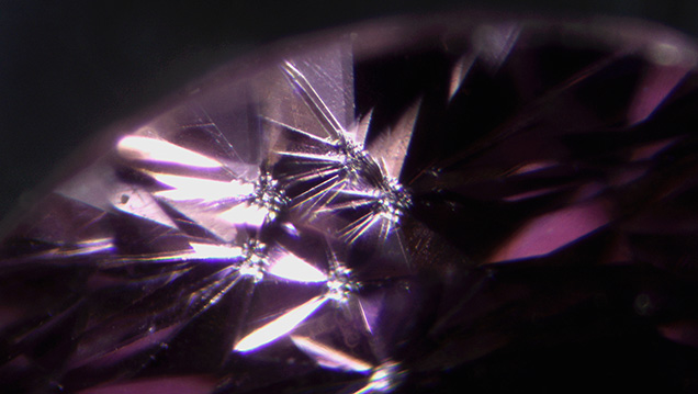 Photomicrograph of the doubling of the edges