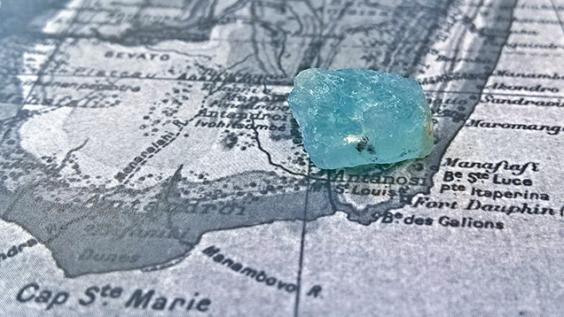 Grandidierite sample from Madagascar