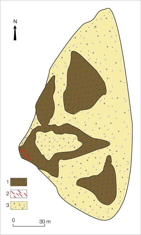 Geological scheme of variscite occurrence in central Tajikistan