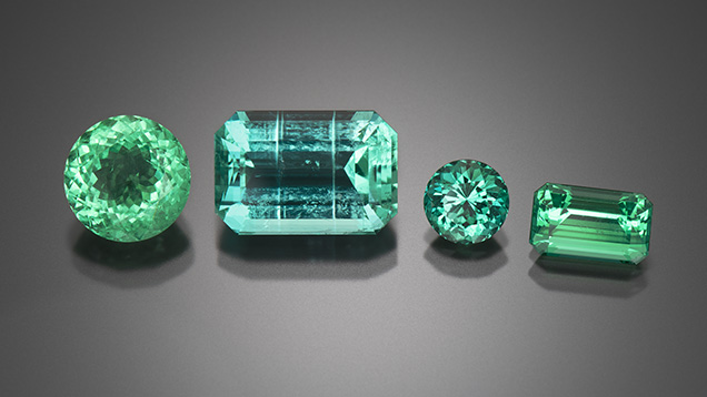Fine Russian emerald ranging from 1.27 to 8.38 ct.