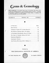 Gems & Gemology, Winter 1939, Vol. 3, No. 4