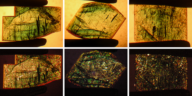Nail-head spicules in type 2 Nacken synthetic emerald