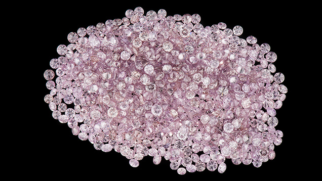 Fancy-color diamonds from Lomonosov, Russia.