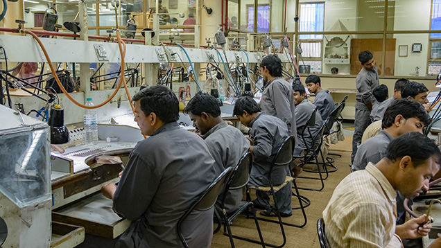 Modern jewelry factory in Jaipur