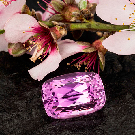 Pink-lavender kunzite from Pala, California