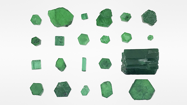 Swat emerald crystals