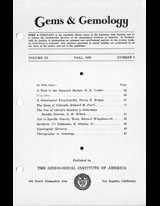 Gems & Gemology, Fall 1939, Vol. 3, No. 3