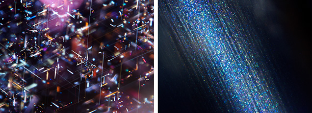 Silk, arrowhead needles, and reflective particles seen in Muling sapphire.