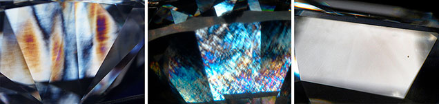 Interference colors in natural, CVD synthetic, and HPHT synthetic diamonds