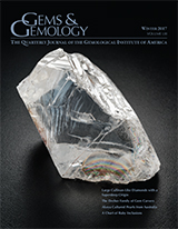 Gems & Gemology, Winter 2017, Vol. 53, No. 4 Gems & Gemology, Winter 2017, Vol. 53, No. 4