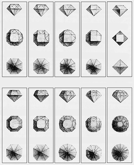 Diamond faceting arrangements from the mid-1700s