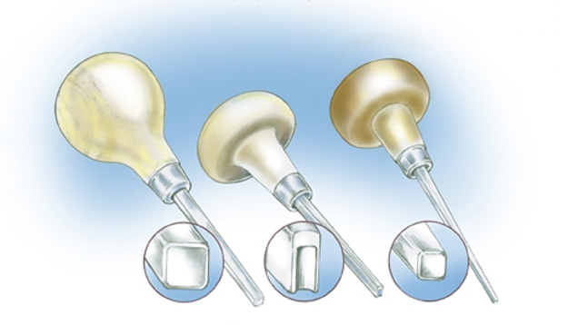 Experienced stone setters will customize the face shapes and textures of their prong pushers