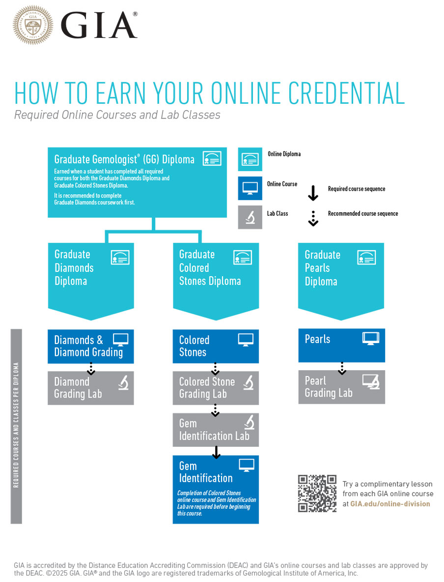 了解GIA美国宝石研究院在线课程和实习班的课程要求、先修课程、完成时间及更多信息。