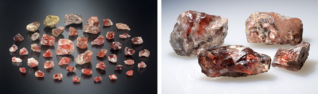 Rough Ethiopian sunstones in a varies of colors and clarities.