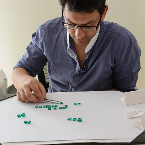 Well-sorted emerald rough purchased at auction