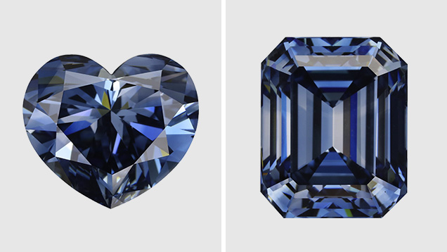 Largest blue HPHT synthetics