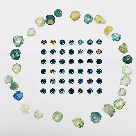 Colors of Montana sapphire.