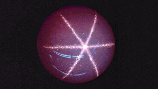 Large star synthetic ruby from Union Carbide