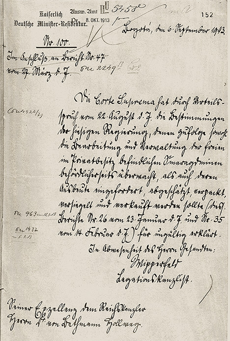 1913 Report from Bogotá to the German Ministry of Foreign Affairs