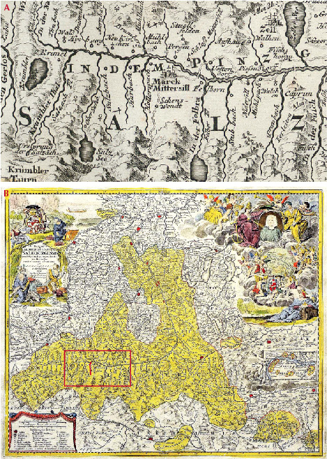 Eighteenth-century maps of the Habachtal region