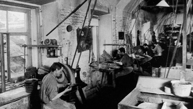 Karl Wörffel’s bronze and lapidary workshop